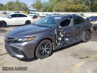 2024 Toyota Camry SE with VIN 4T1T11AK0RU891974, listed as a Copart auction lot 51246895 with 12,529 mi miles and Salvage Title. Bid and sale history available at carsss.com. Image 1.