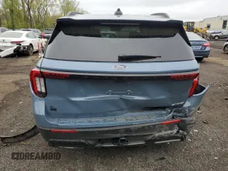 2025 Ford Explorer ST-Line with VIN 1FMUK8KH8SGB48786, listed as a Copart auction lot 55335115 with 1,088 mi miles and Salvage title. Bid and sale history available at DreamBid. Image 6.