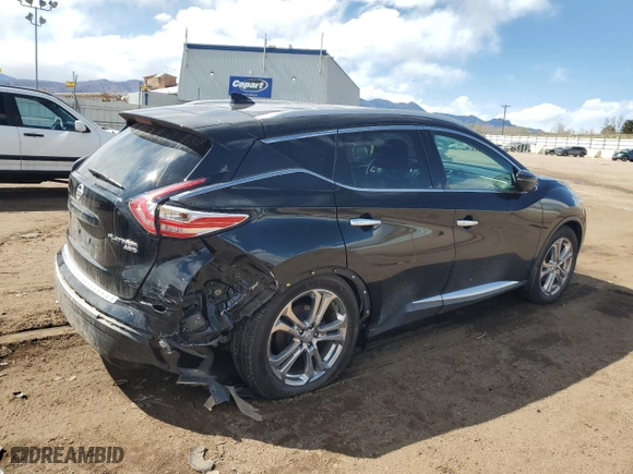 2018 Nissan Murano S with VIN 5N1AZ2MH7JN180292, listed as a Copart auction lot 51129725 with 67,864 mi miles and Salvage Title. Bid and sale history available at carsss.com. Image 3.