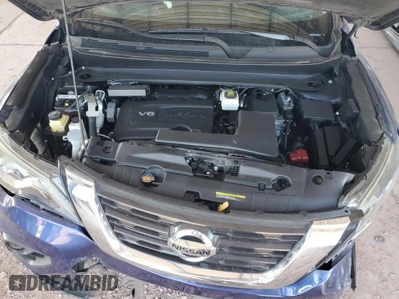 2020 Nissan Pathfinder S z VIN 5N1DR2AN1LC640584, wystawiony jako Copart lot #52399575 z przebiegiem 63 876 mil mil oraz Szkoda całkowita • Salvage title. Historia ofert i sprzedaży dostępna na DreamBid. Obrazek 13.
