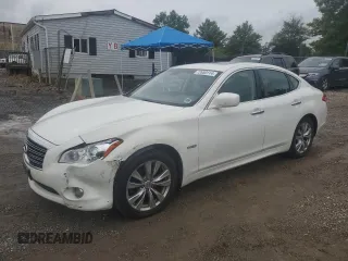 2013 Infiniti M35h Hybrid with VIN JN1EY1AP6DM650145, listed as a Copart auction lot 72650114 with 176,735 mi miles and Salvage Title. Bid and sale history available at carsss.com. Image 1.