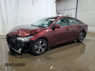 2022 Nissan Sentra SV with VIN 3N1AB8CV5NY236986, listed as a Copart auction lot 44025115 with 10,089 mi miles and Salvage Title. Bid and sale history available at carsss.com. Image 1.