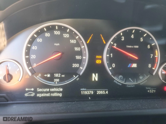 2015 BMW X5 M with VIN 5YMKT6C5XF0C89188, listed as a Copart auction lot 47781944 with 119,379 mi miles. Bid and sale history available at carsss.com. Image 9.