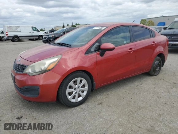 2013 Kia Rio LX with VIN KNADM4A38D6281874, listed as a Copart auction lot 51134385 with 168,379 mi miles and Clean Title. Bid and sale history available at carsss.com. Image 1.