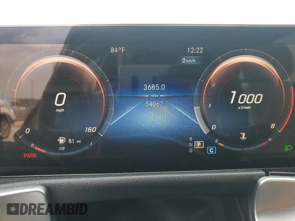 2022 Mercedes-Benz GLB 250 с VIN W1N4M4HBXNW245663, выставлен на аукционе Copart как лот 53356895 с пробегом 54 067 миль миль и Списание • Salvage title. История ставок и продаж доступна на DreamBid. Изображение 9.
