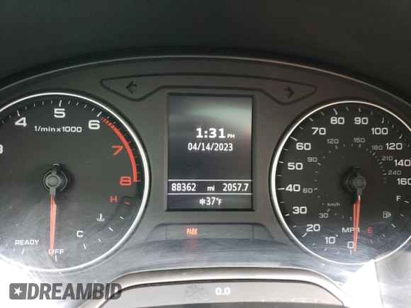 2016 Audi A3 2.0T Premium with VIN WAUB8GFF0G1025150, listed as a Copart auction lot 48846373 with 88,362 mi miles. Bid and sale history available at carsss.com. Image 9.