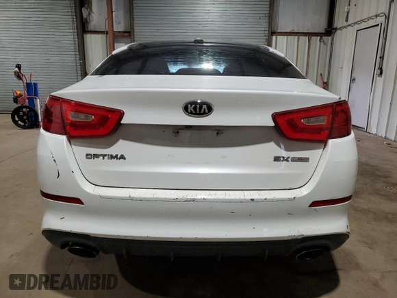 2015 Kia Optima SX Turbo with VIN 5XXGR4A61FG367091, listed as a Copart auction lot 50038995 with 106,003 mi miles and Clean Title. Bid and sale history available at carsss.com. Image 6.