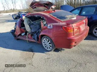 2007 Lexus IS 250 with VIN JTHCK262772018326, listed as a Copart auction lot 44821825 with 0 mi miles and Salvage Title. Bid and sale history available at carsss.com. Image 2.