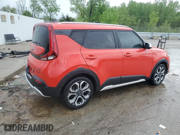 2021 Kia Soul S with VIN KNDJ23AU2M7142171, listed as a Copart auction lot 54244195 with 22,803 mi miles and Salvage Title. Bid and sale history available at DreamBid. Image 3.