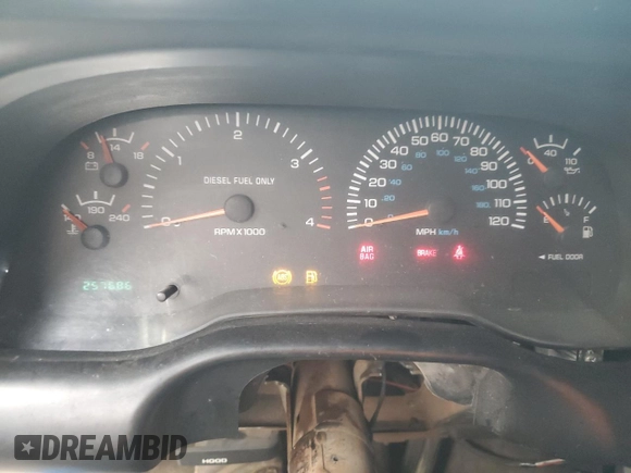 2001 Dodge 2500 with VIN 1B7KF23711J573917, listed as a Copart auction lot 51144335 with 257,686 mi miles and Salvage Title. Bid and sale history available at carsss.com. Image 9.