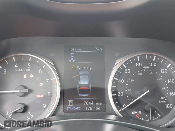 2020 Infiniti Q50 Luxe with VIN JN1EV7AP4LM200455, listed as a IAAI auction lot 41514036 with 76,441 mi miles and . Bid and sale history available at DreamBid. Image 7.