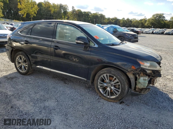 2014 Lexus RX 450h with VIN JTJZB1BA9E2009513, listed as a Copart auction lot 76291594 with Not provided miles and Salvage title. Bid and sale history available at DreamBid. Image 4.