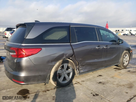 2019 Honda Odyssey EX-L with VIN 5FNRL6H72KB108210, listed as a Copart auction lot 44142215 with 85,466 mi miles and Salvage Title. Bid and sale history available at carsss.com. Image 3.