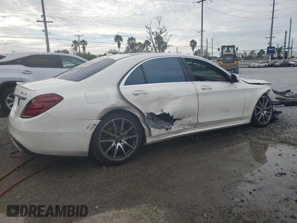 2018 Mercedes-Benz S 560 with VIN WDDUG8DB7JA413543, listed as a Copart auction lot 88582945 with Not Provided miles and Salvage Title. Bid and sale history available at carsss.com. Image 3.