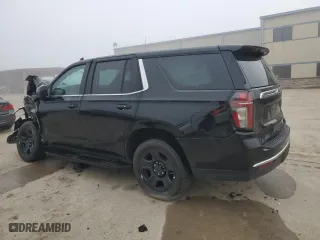 2023 Chevrolet Tahoe Commercial with VIN 1GNSCLED1PR490748, listed as a Copart auction lot 85217394 with 0 mi miles and Salvage Title. Bid and sale history available at carsss.com. Image 2.