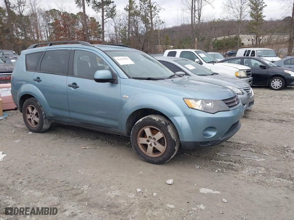 2007 Mitsubishi Outlander ES with VIN JA4MS31X37U015596, listed as a IAAI auction lot 41439500 with 288,701 mi miles. Bid and sale history available at carsss.com. Image 1.