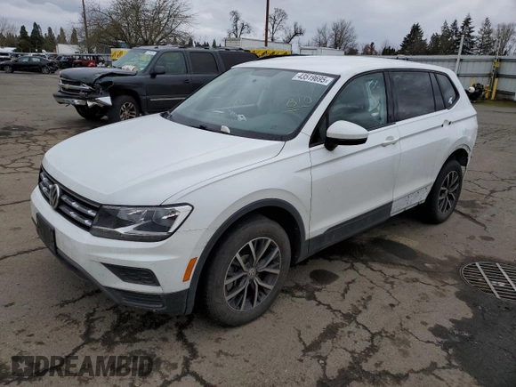 2021 Volkswagen Tiguan S with VIN 3VV0B7AX1MM074272, listed as a Copart auction lot 43519695 with 35,021 mi miles and Salvage title. Bid and sale history available at DreamBid. Image 1.