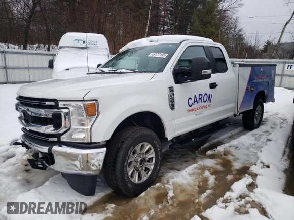 2022 Ford F-250 XL with VIN 1FT7X2B68NED37016, listed as a Copart auction lot 45177185 with 38,308 mi miles and Salvage Title. Bid and sale history available at DreamBid. Image 1.