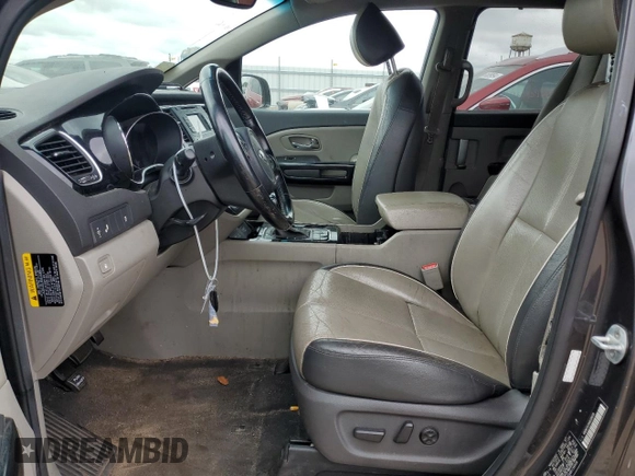 2016 Kia Sedona SX with VIN KNDMC5C19G6138038, listed as a Copart auction lot 61634964 with 0 mi miles and Clean Title. Bid and sale history available at carsss.com. Image 7.