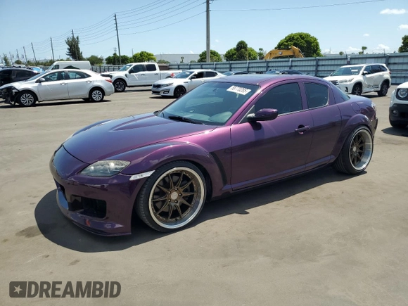 2004 Mazda RX-8 z VIN JM1FE173640126130, wystawiony jako Copart lot #58770285 z przebiegiem 107 934 mil mil oraz Czysty tytuł • Clean title. Historia ofert i sprzedaży dostępna na DreamBid. Obrazek 1.