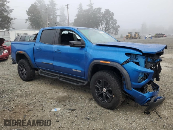 2023 GMC Canyon 2WD Elevation with VIN 1GTP5BEK7P1131310, listed as a Copart auction lot 72930464 with 0 mi miles and Salvage Title. Bid and sale history available at carsss.com. Image 4.