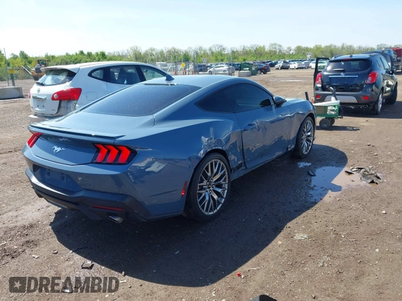 2024 Ford Mustang EcoBoost with VIN 1FA6P8TH8R5140468, listed as a IAAI auction lot 42157511 with 9,559 mi miles and . Bid and sale history available at DreamBid. Image 4.