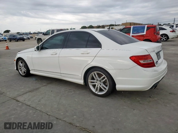 2014 Mercedes-Benz C 250 Sport with VIN WDDGF4HB4ER305780, listed as a Copart auction lot 55568075 with 138,153 mi miles and Clean Title. Bid and sale history available at DreamBid. Image 2.