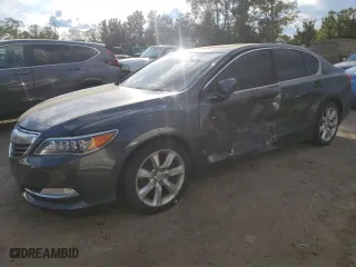 2014 Acura RLX with VIN JH4KC1F37EC004123, listed as a Copart auction lot 76392104 with 195,906 mi miles and Salvage Title. Bid and sale history available at carsss.com. Image 1.
