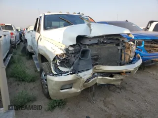 2013 Ram 3500 Longhorn with VIN 3C63RRKL9DG548814, listed as a Copart auction lot 61847214 with 0 mi miles and Salvage Title. Bid and sale history available at carsss.com. Image 4.