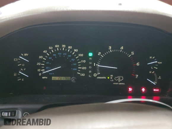 2000 Lexus LX 470 z VIN JT6HT00W9Y0109333, wystawiony jako Copart lot #47589965 z przebiegiem 261 766 mil mil oraz Szkody całkowita. Historia ofert i sprzedaży dostępna na DreamBid. Obrazek 9.