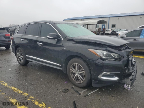 2019 Infiniti QX60 PURE with VIN 5N1DL0MM8KC531594, listed as a Copart auction lot 84862424 with 78,258 mi miles and Salvage Title. Bid and sale history available at carsss.com. Image 4.