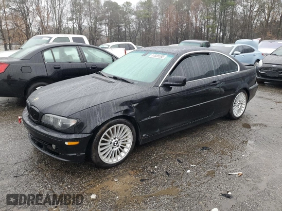 2004 BMW 3 Series 330Ci with VIN WBABD53444PL15340, listed as a Copart auction lot 44588585 with 247,550 mi miles and Non Repairable. Bid and sale history available at carsss.com. Image 1.
