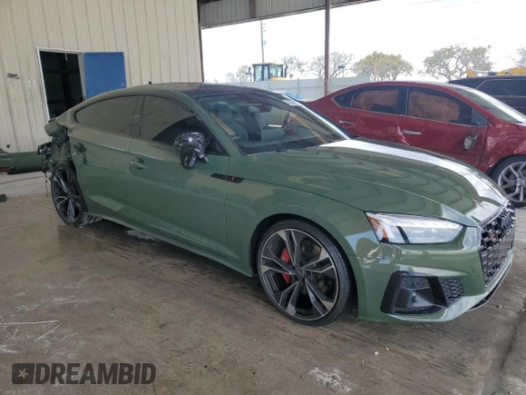 2023 Audi S5 Sportback Premium Plus z VIN WAUC4CF58PA066111, wystawiony jako Copart lot #48360585 z przebiegiem 19 184 mil mil oraz Nie do naprawy • Non repairable. Historia ofert i sprzedaży dostępna na DreamBid. Obrazek 4.