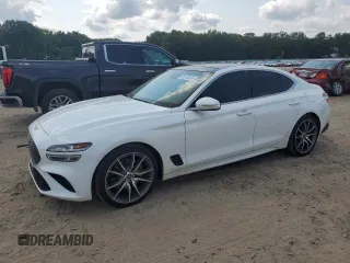 2022 Genesis G70 2.0T with VIN KMTG34TA7NU088080, listed as a Copart auction lot 66758814 with 100,760 mi miles and Salvage Title. Bid and sale history available at carsss.com. Image 1.