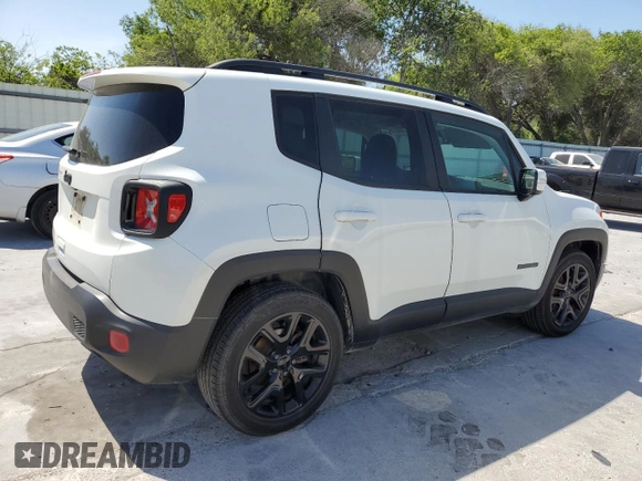 2018 Jeep Renegade Altitude with VIN ZACCJABB2JPG81613, listed as a Copart auction lot 53138085 with 160,535 mi miles and Salvage title. Bid and sale history available at DreamBid. Image 3.