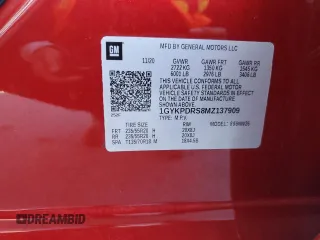 2021 Cadillac XT6 Premium Luxury with VIN 1GYKPDRS8MZ137909, listed as a Copart auction lot 41027774 with 55,353 mi miles and Salvage Title. Bid and sale history available at carsss.com. Image 12.