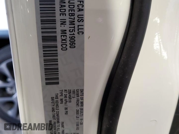 2021 Jeep Compass 80th Anniversary с VIN 3C4NJDEB7MT519060, выставлен на аукционе Copart как лот 52713735 с пробегом 53 394 миль миль и Списание • Salvage title. История ставок и продаж доступна на DreamBid. Изображение 12.