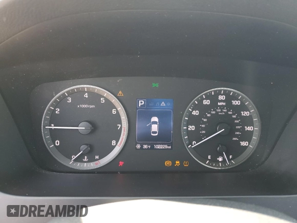2016 Hyundai Sonata Sport with VIN 5NPE34AF1GH303597, listed as a Copart auction lot 51538355 with 102,229 mi miles and Salvage Title. Bid and sale history available at DreamBid. Image 9.
