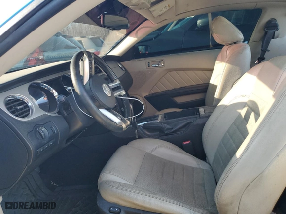 2010 Ford Mustang V6 with VIN 1ZVBP8AN2A5107047, listed as a Copart auction lot 77876634 with 159,803 mi miles and Salvage Title. Bid and sale history available at carsss.com. Image 7.