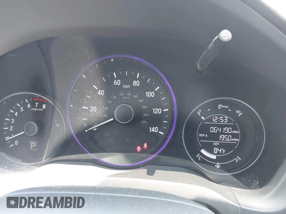 2016 Honda HR-V EX with VIN 3CZRU6H55GM766239, listed as a IAAI auction lot 42209156 with 64,190 mi miles. Bid and sale history available at carsss.com. Image 7.