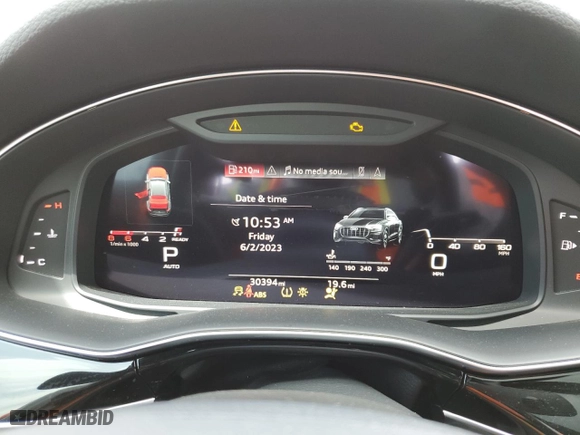 2021 Audi Q8 Premium Plus with VIN WA1EVAF13MD001455, listed as a Copart auction lot 54712313 with 30,394 mi miles. Bid and sale history available at carsss.com. Image 9.