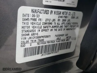 2023 Nissan ARIYA ENGAGE with VIN JN1CF0BBXPM705971, listed as a Copart auction lot 64154614 with 185 mi miles and Salvage Title. Bid and sale history available at carsss.com. Image 15.