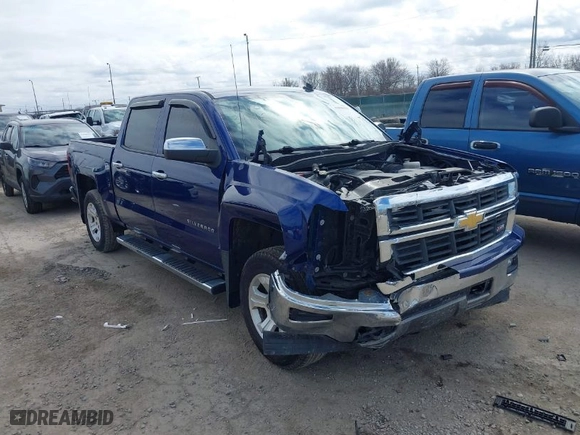 2014 Chevrolet Silverado 1500 LT with VIN 3GCUKREC0EG411632, listed as a IAAI auction lot 41890539 with 106,315 mi miles. Bid and sale history available at carsss.com. Image 1.
