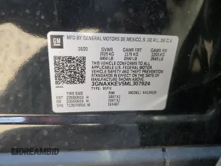 2021 Chevrolet Equinox LT with VIN 3GNAXKEV5ML307924, listed as a Copart auction lot 50700765 with 50,252 mi miles and Non Repairable. Bid and sale history available at DreamBid. Image 15.