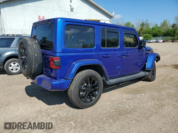 2020 Jeep Wrangler Unlimited Sahara with VIN 1C4HJXEN0LW318599, listed as a Copart auction lot 53258355 with 68,131 mi miles and Salvage title. Bid and sale history available at DreamBid. Image 3.