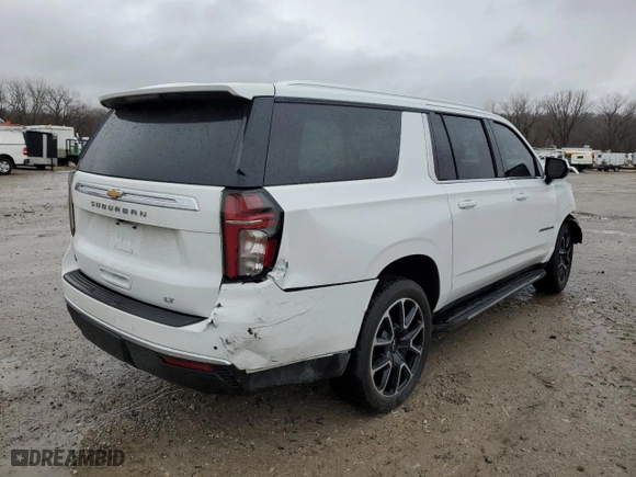 2021 Chevrolet Suburban LT with VIN 1GNSCCKD2MR261365, listed as a Copart auction lot 47883225 with 89,128 mi miles and Salvage Title. Bid and sale history available at carsss.com. Image 3.