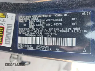 2021 Toyota Highlander L с VIN 5TDCZRBH9MS101096, выставлен на аукционе Copart как лот 60631205 с пробегом 59 684 миль миль и Списание • Salvage title. История ставок и продаж доступна на DreamBid. Изображение 14.