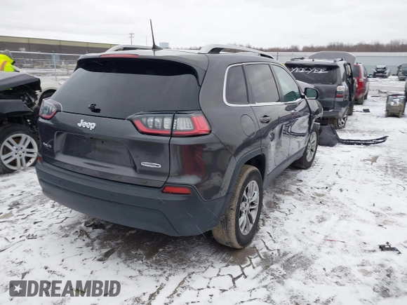 2020 Jeep Cherokee Latitude Plus with VIN 1C4PJMLB8LD626568, listed as a IAAI auction lot 41737605 with 1 mi miles. Bid and sale history available at carsss.com. Image 4.