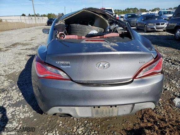 2013 Hyundai Genesis Coupe 3.8 Track with VIN KMHHU6KJ9DU112645, listed as a Copart auction lot 88466965 with 0 mi miles and Salvage Title. Bid and sale history available at carsss.com. Image 6.