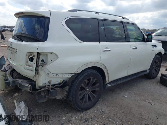 2017 Nissan Armada Platinum with VIN JN8AY2NF0H9300641, listed as a IAAI auction lot 41527614 with 130,806 mi miles. Bid and sale history available at carsss.com. Image 4.